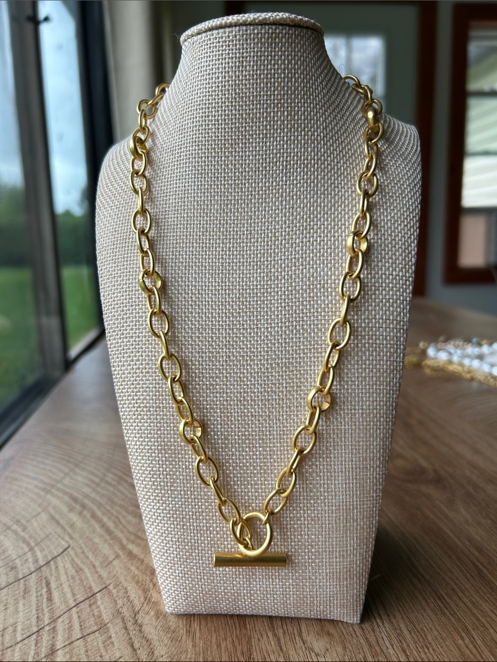Gold Chain Toggle Necklace - Women Jewelry